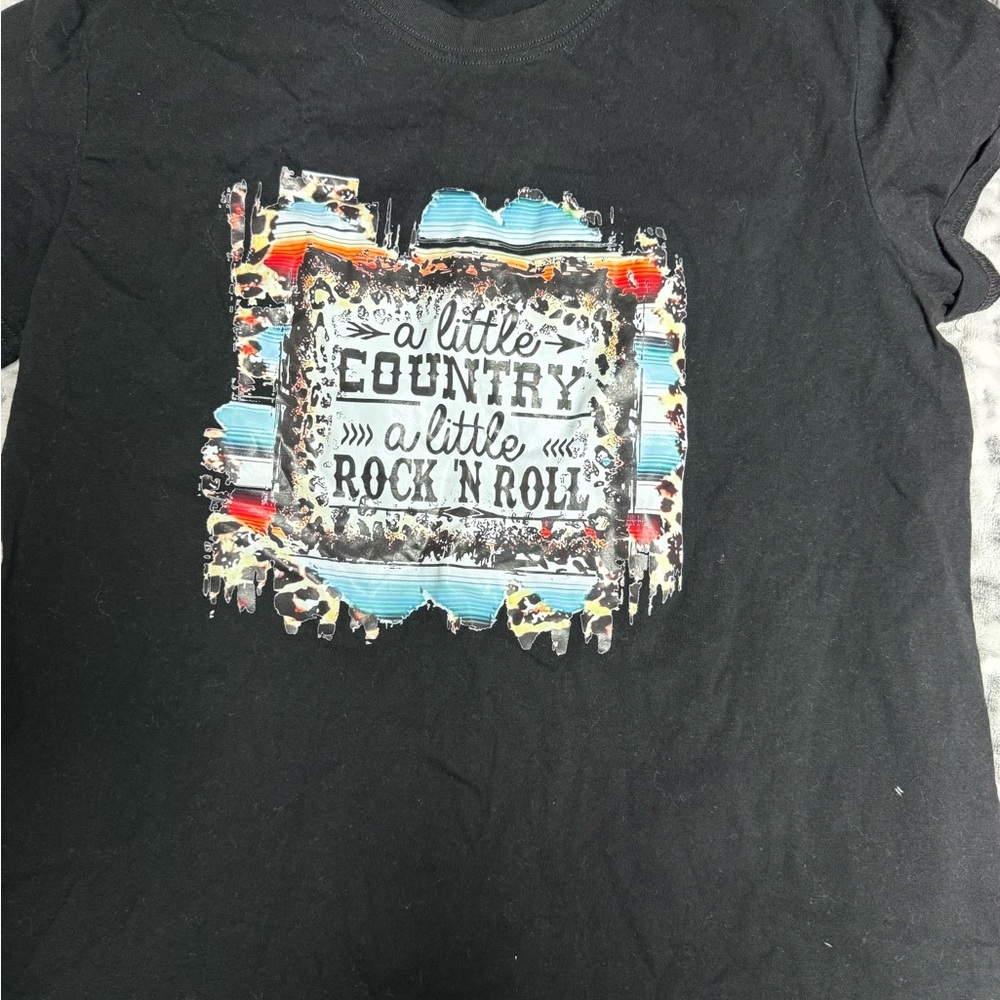 Women Black Graphic Tee